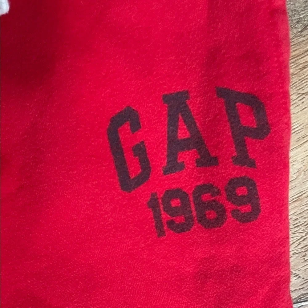 Gap Sweatpants Kids XL 12 Red Good Fleece Lined Logo‎ Joggers